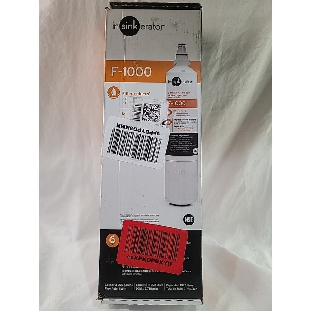 InSinkErator F-1000 Standard Instant Hot Dispenser Under-Sink Water Filter NIP